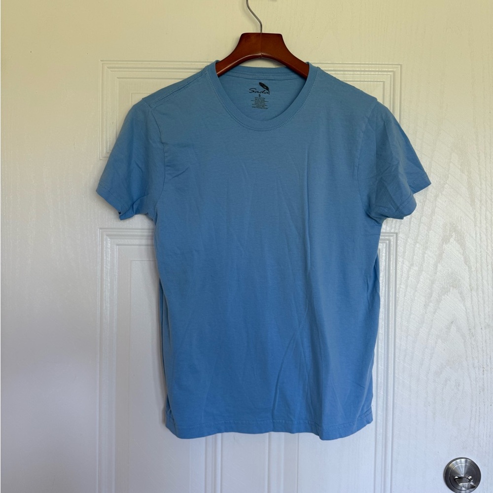 2 for $10 sale: Sada men’s light blue cotton crew neck t-shirt - S